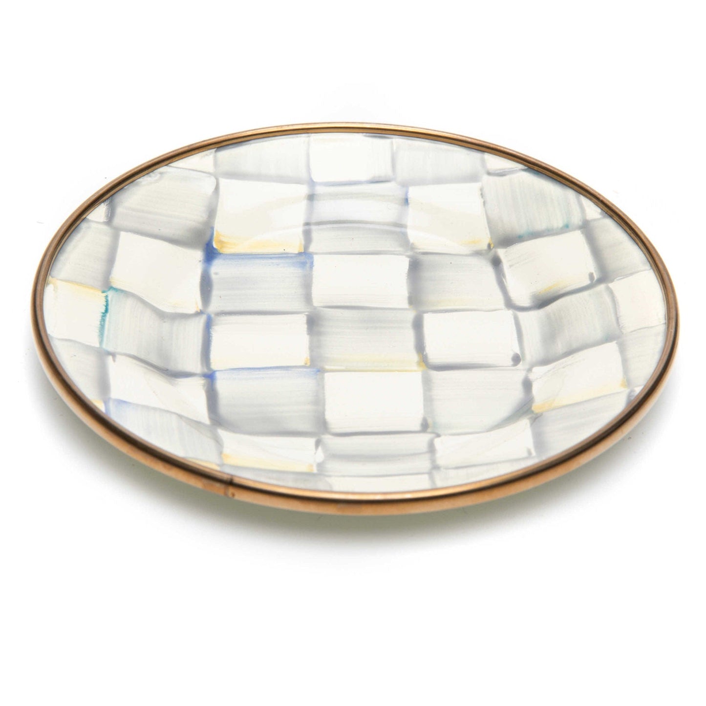 Sterling Check Appetizer Plates, Set of 4 - |VESIMI Design| Luxury Bathrooms and Home Decor