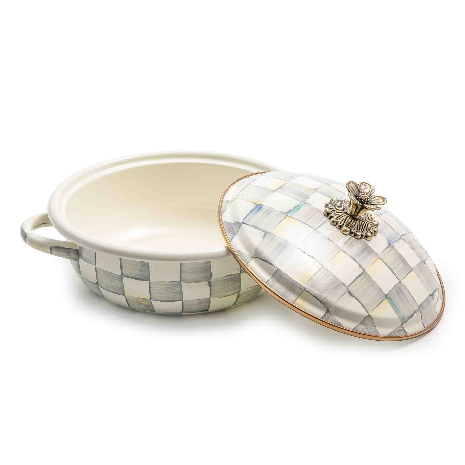 Sterling Check Medium Casserbole - |VESIMI Design| Luxury Bathrooms and Home Decor