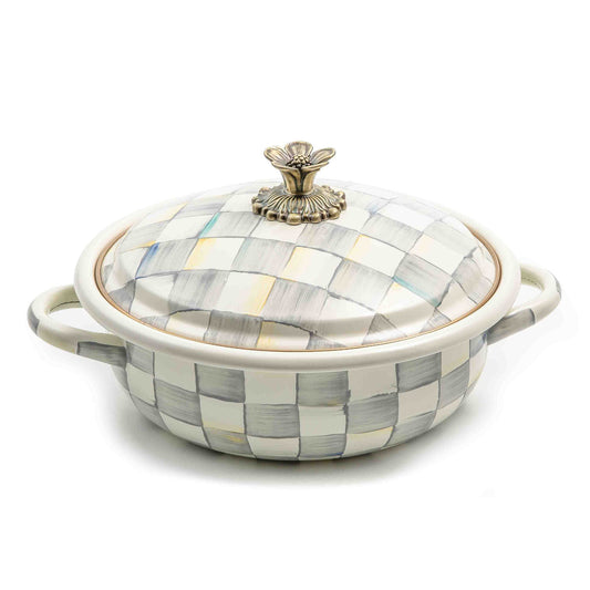 Sterling Check Medium Casserbole - |VESIMI Design| Luxury Bathrooms and Home Decor