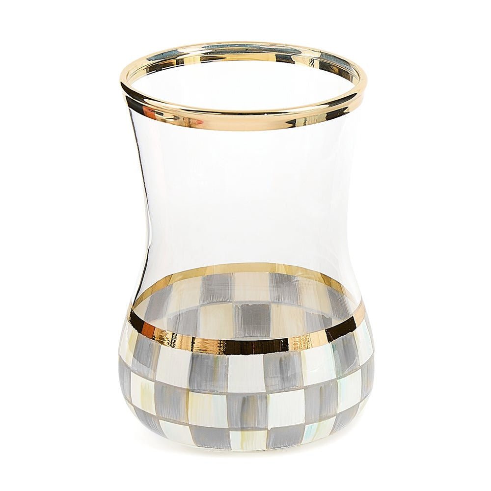 Sterling Check Tea Glass by MacKenzie - Childs - |VESIMI Design|