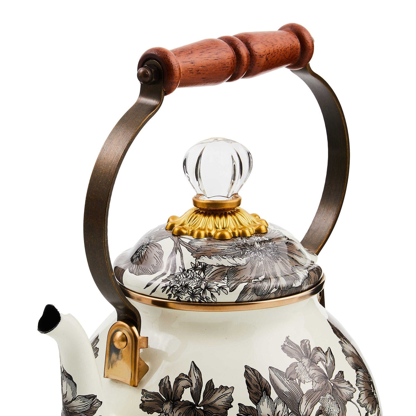 Sterling English Garden 2 Quart Tea Kettle by Mackenzie Childs 1,89L - |VESIMI Design| Luxury Bathrooms and Home Decor