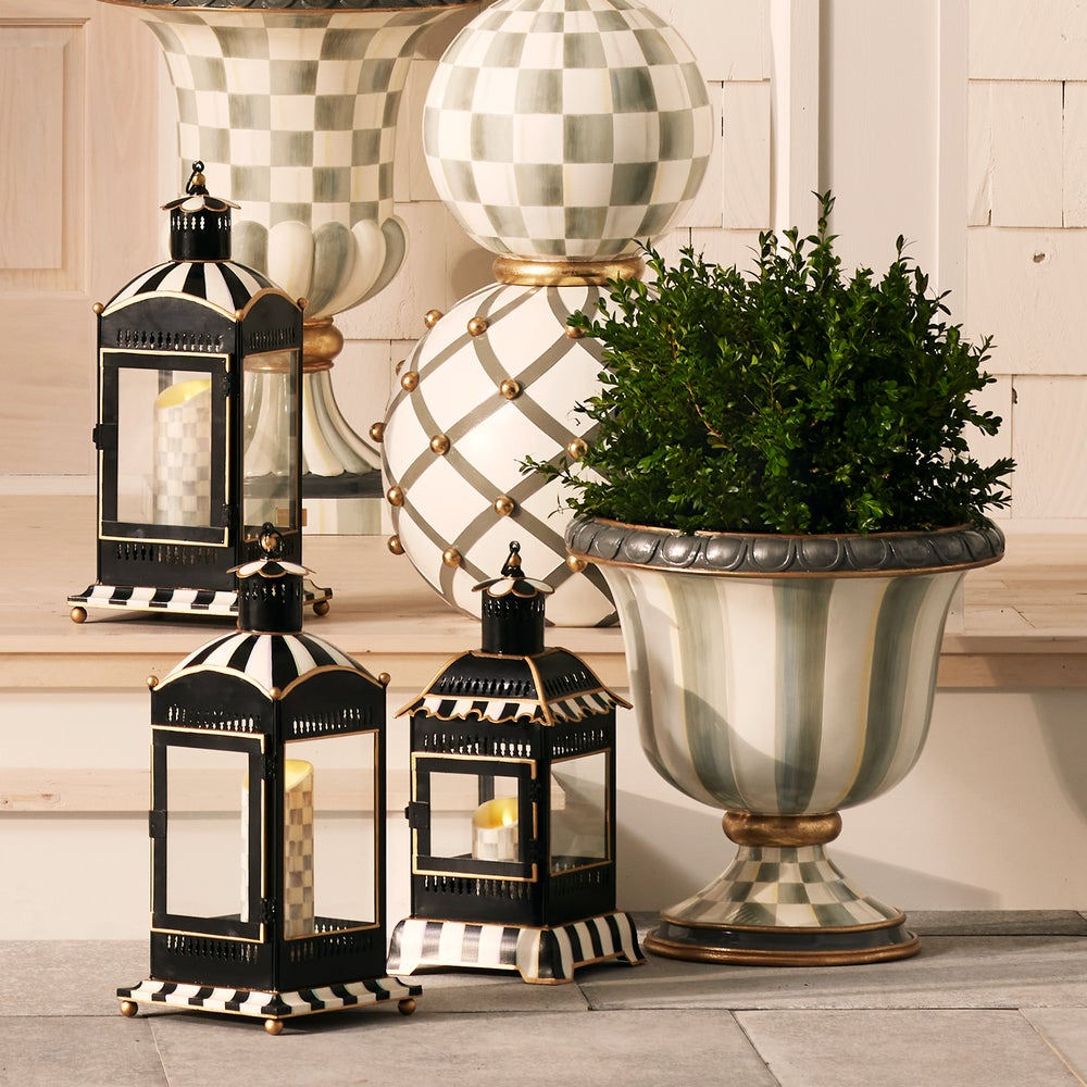 Sterling Stripe Urn by MacKenzie-Childs / Special Order
