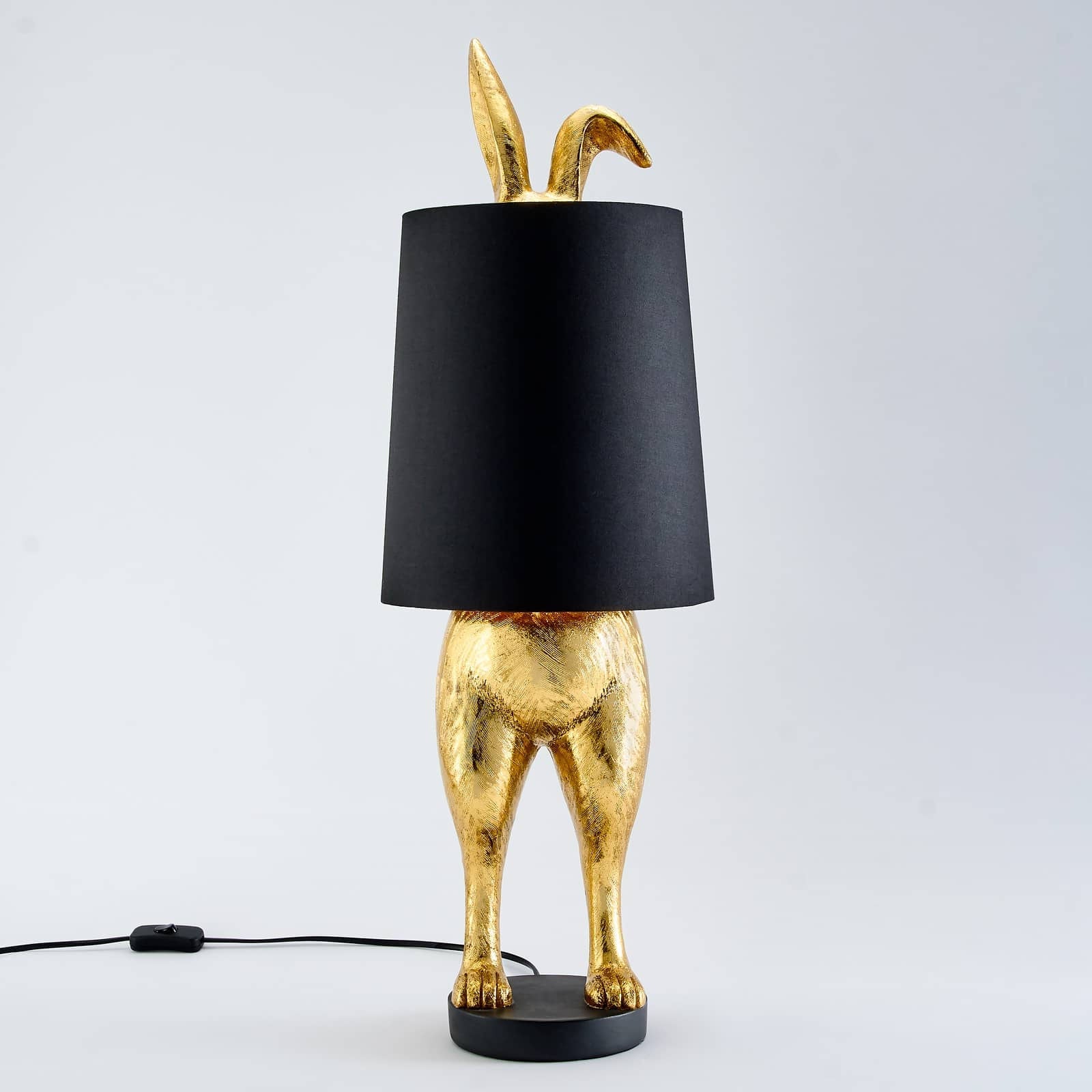 Table lamp Hiding Bunny®, gold/black - |VESIMI Design| Luxury Bathrooms and Home Decor