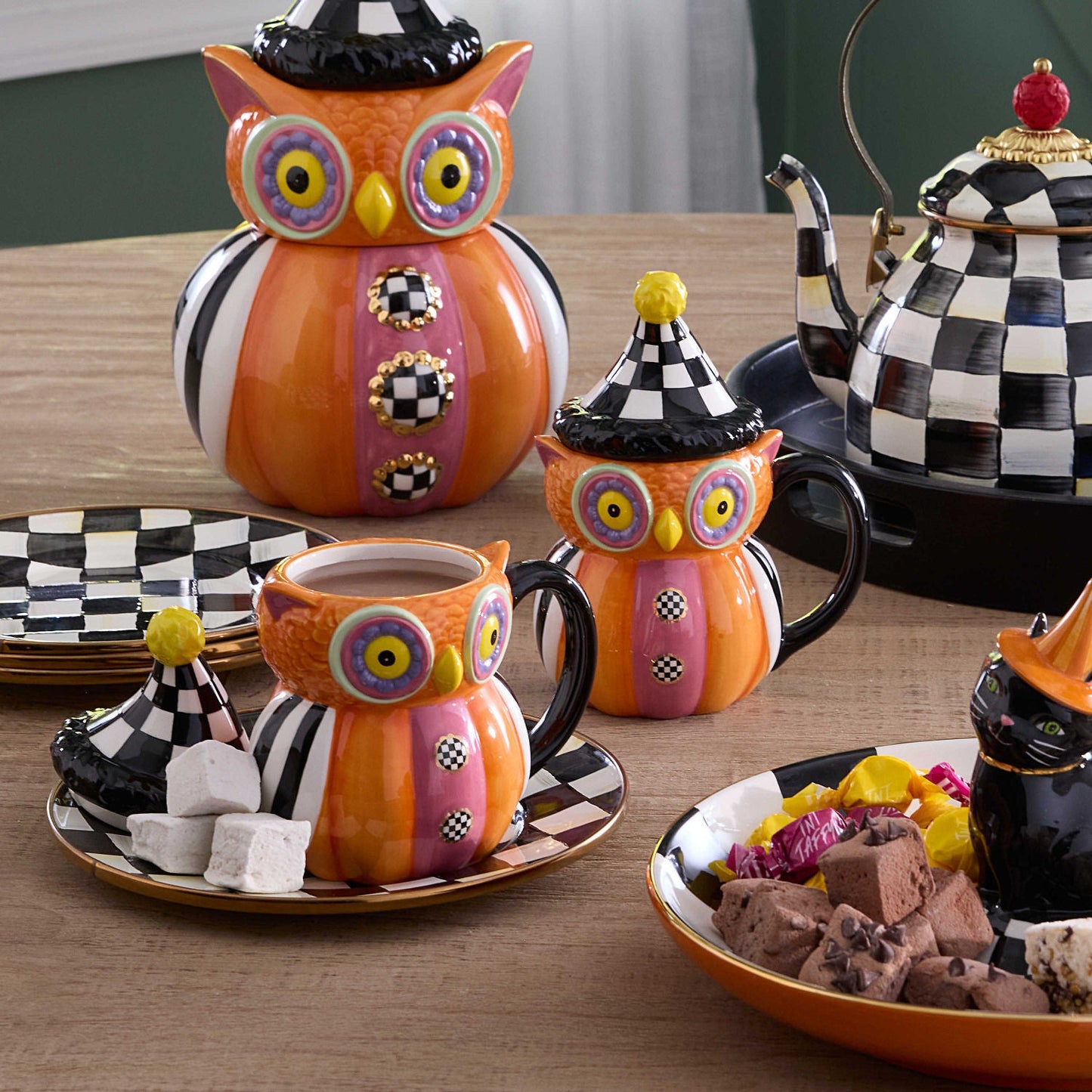 Trick or Treat Owl Lidded Mug - |VESIMI Design| Luxury Bathrooms and Home Decor