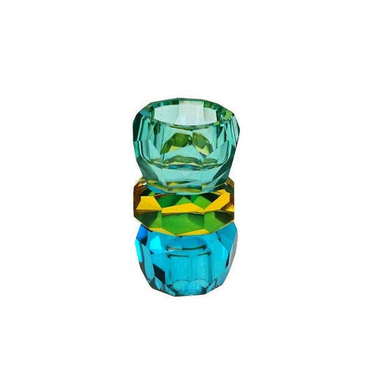 Turquoise / Gold / Blue Candle Holder - |VESIMI Design| Luxury Bathrooms and Home Decor