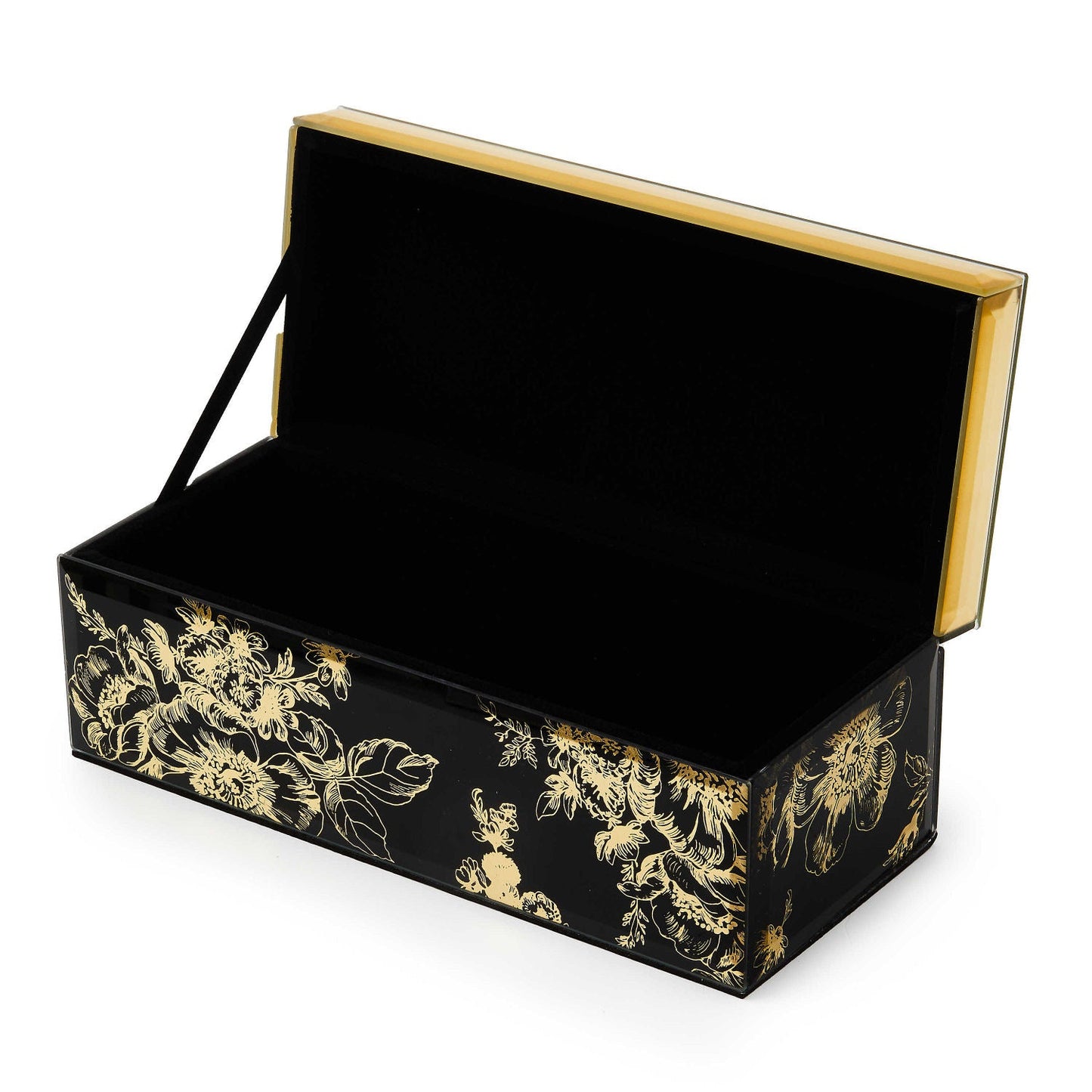 Twilight Toile Decorative Box with Gold Hinged Lid - |VESIMI Design| Luxury Bathrooms and Home Decor