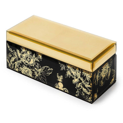 Twilight Toile Decorative Box with Gold Hinged Lid - |VESIMI Design| Luxury Bathrooms and Home Decor