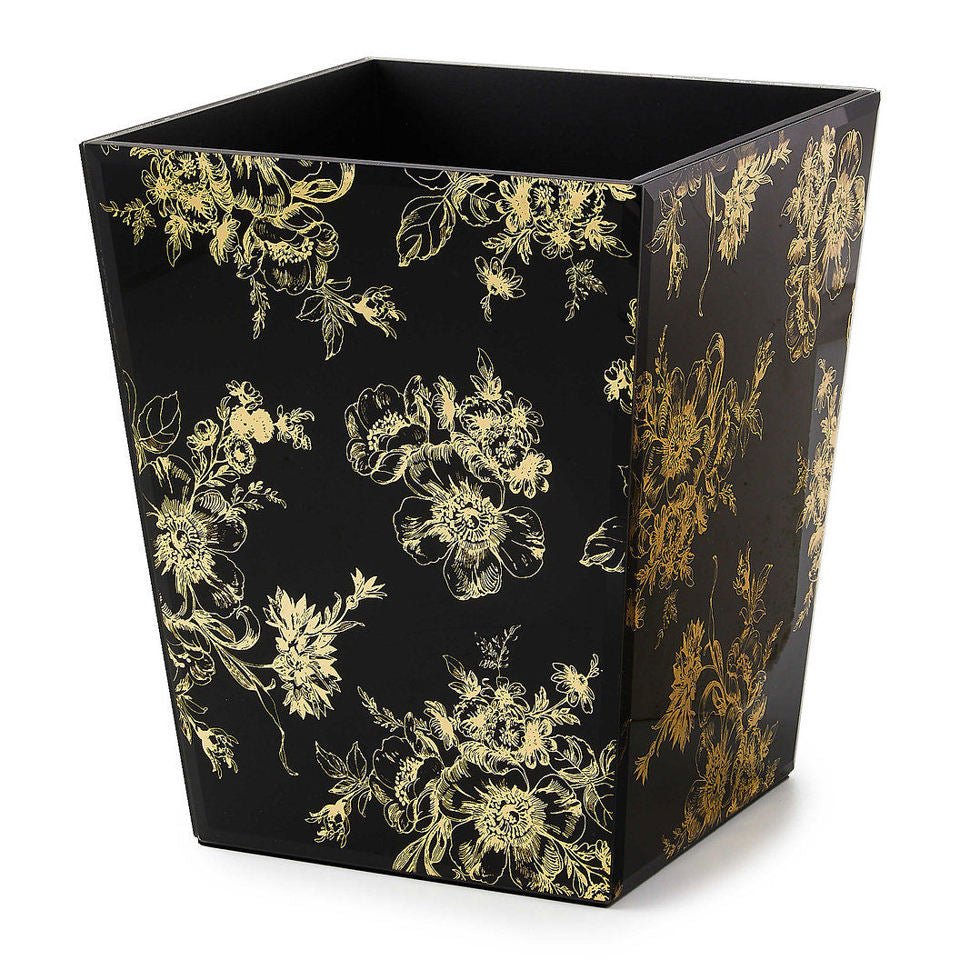 Twilight Toile Waste Bin by MacKenzie - Childs - |VESIMI Design| Luxury Bathrooms and Home Decor