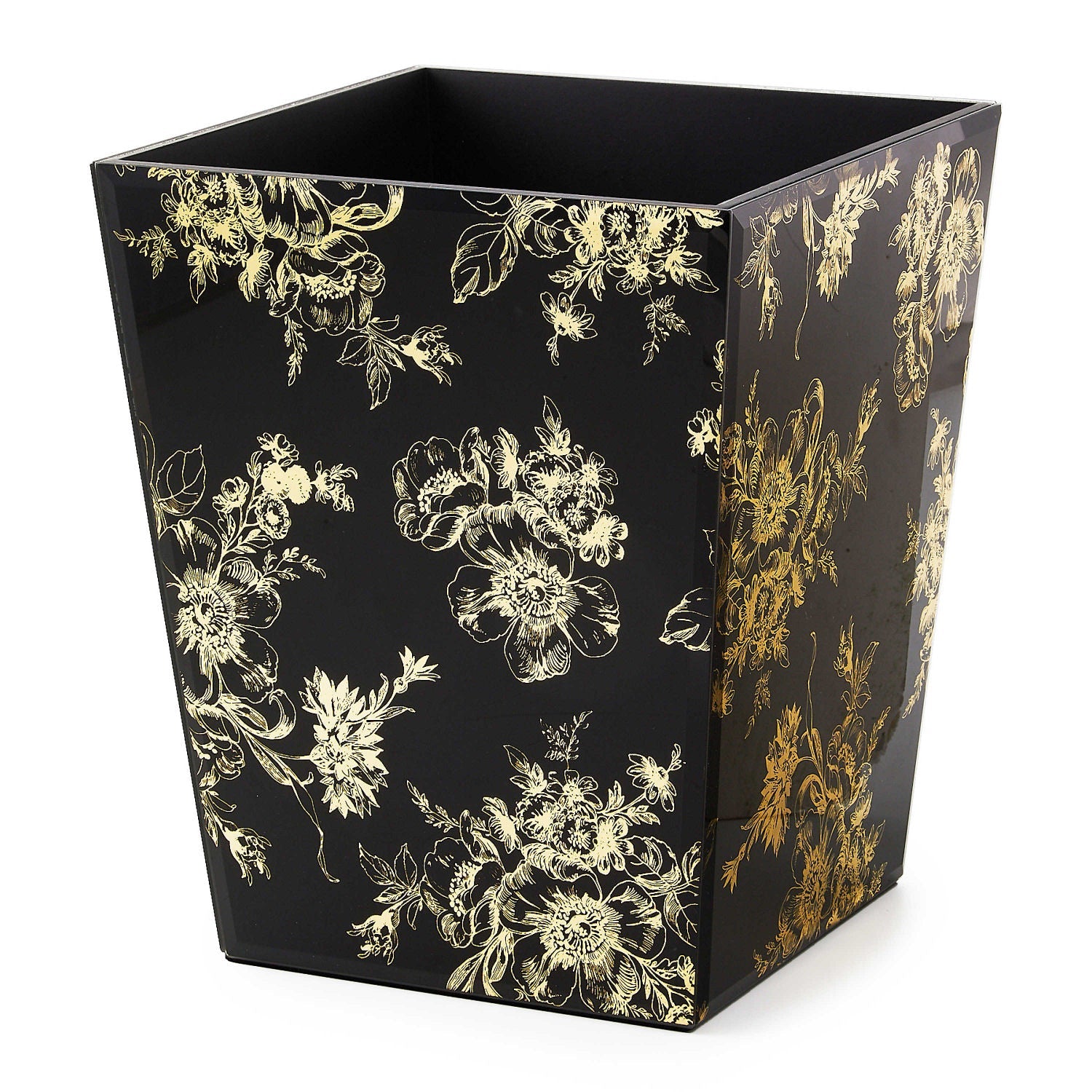 Twilight Toile Waste Bin by MacKenzie - Childs - |VESIMI Design| Luxury Bathrooms and Home Decor