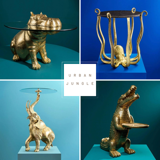 Design gold animal tables and lamps
