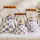 Violet Check 1 Quart MINI Tea Kettle by MacKenzie-Childs