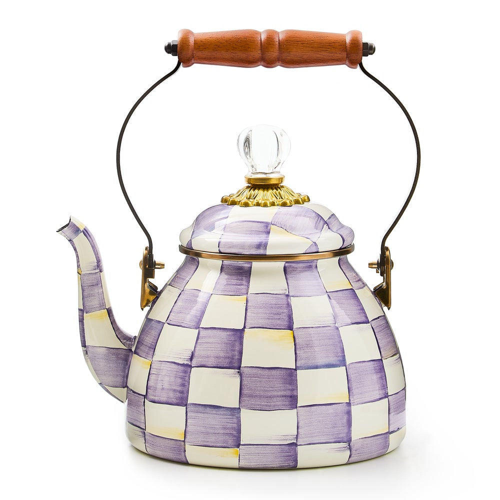 Violet Check 2 Quart Tea Kettle by MacKenzie-Childs