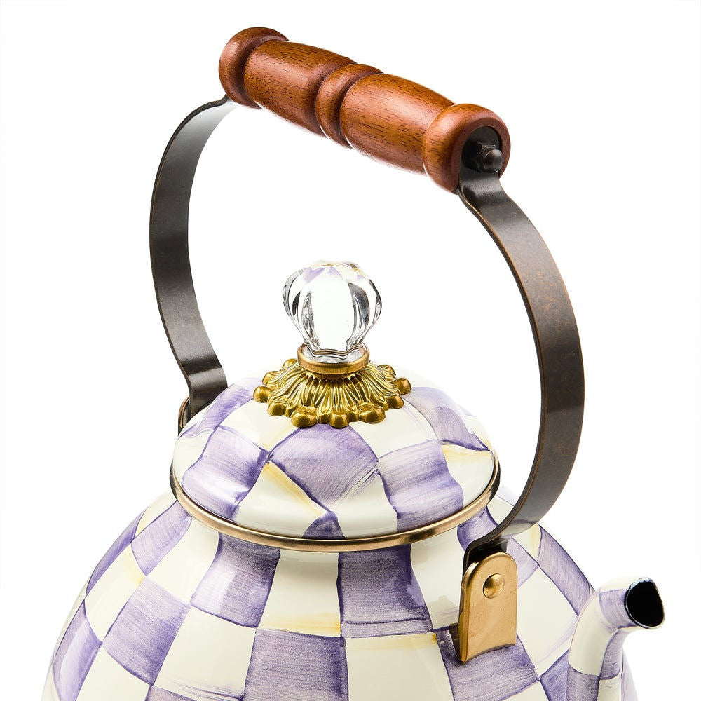 Violet Check 3 Quart Tea Kettle by MacKenzie-Childs – |VESIMI Design|