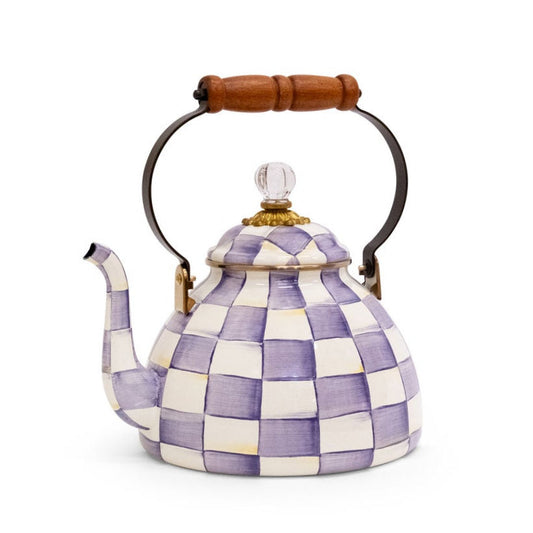 Violet Check 3 Quart Tea Kettle by MacKenzie-Childs