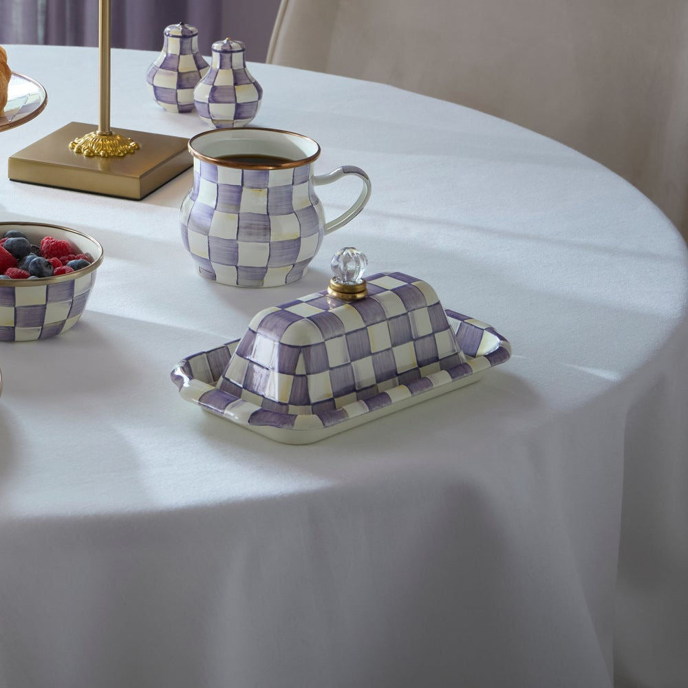 Violet Check Butter Box by MacKenzie-Childs