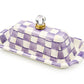 Violet Check Butter Box by MacKenzie-Childs