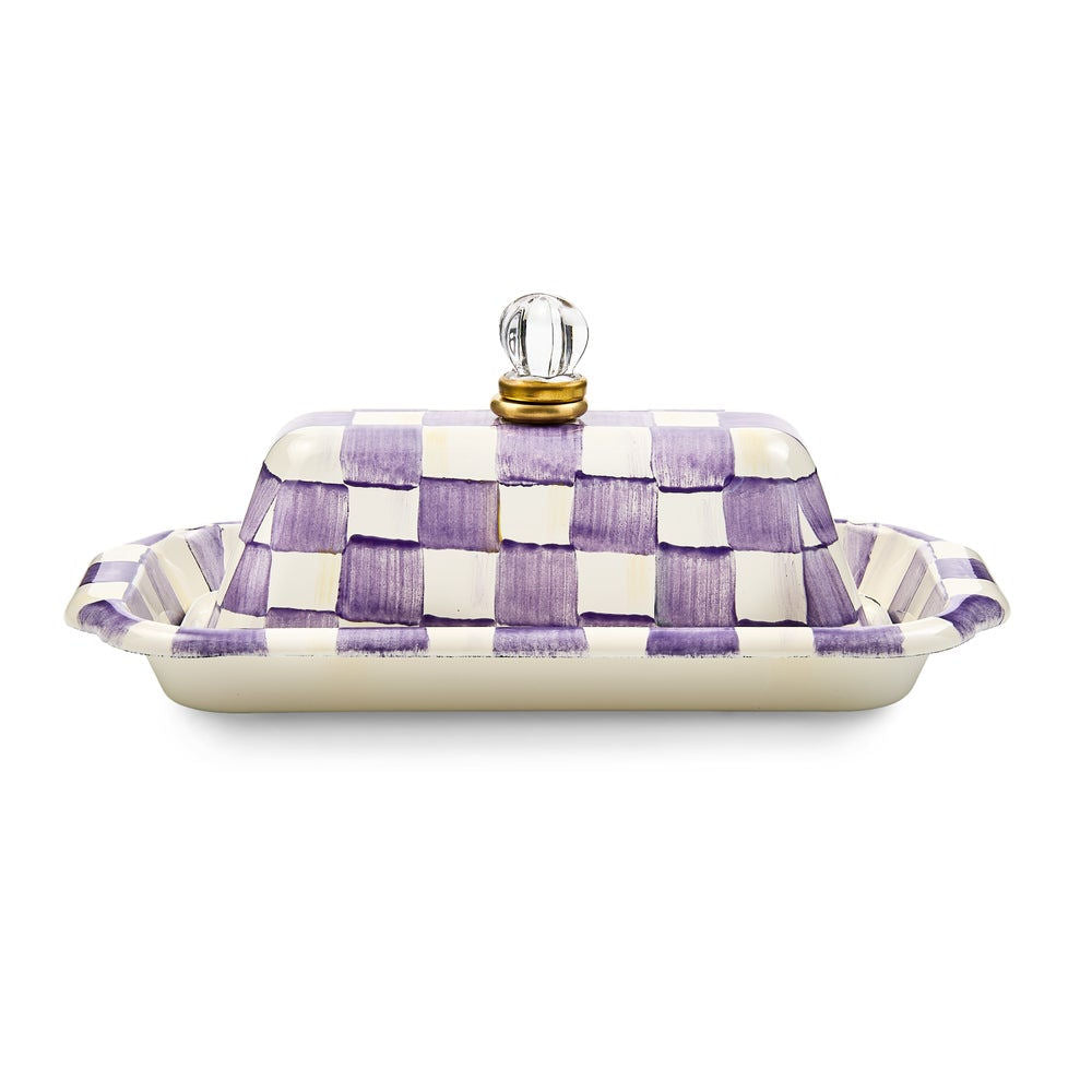Violet Check Butter Box by MacKenzie-Childs