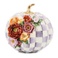 Violet Check Cascade Floral Pumpkin by MacKenzie-Childs