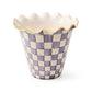 Violet Check Ceramic Jumbo Garden Pot (41 cm tall)