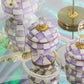 MacKenzie-Childs Violet Check Curiosity Pot