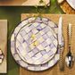 Violet Check Dinner Plate by MacKenzie-Childs