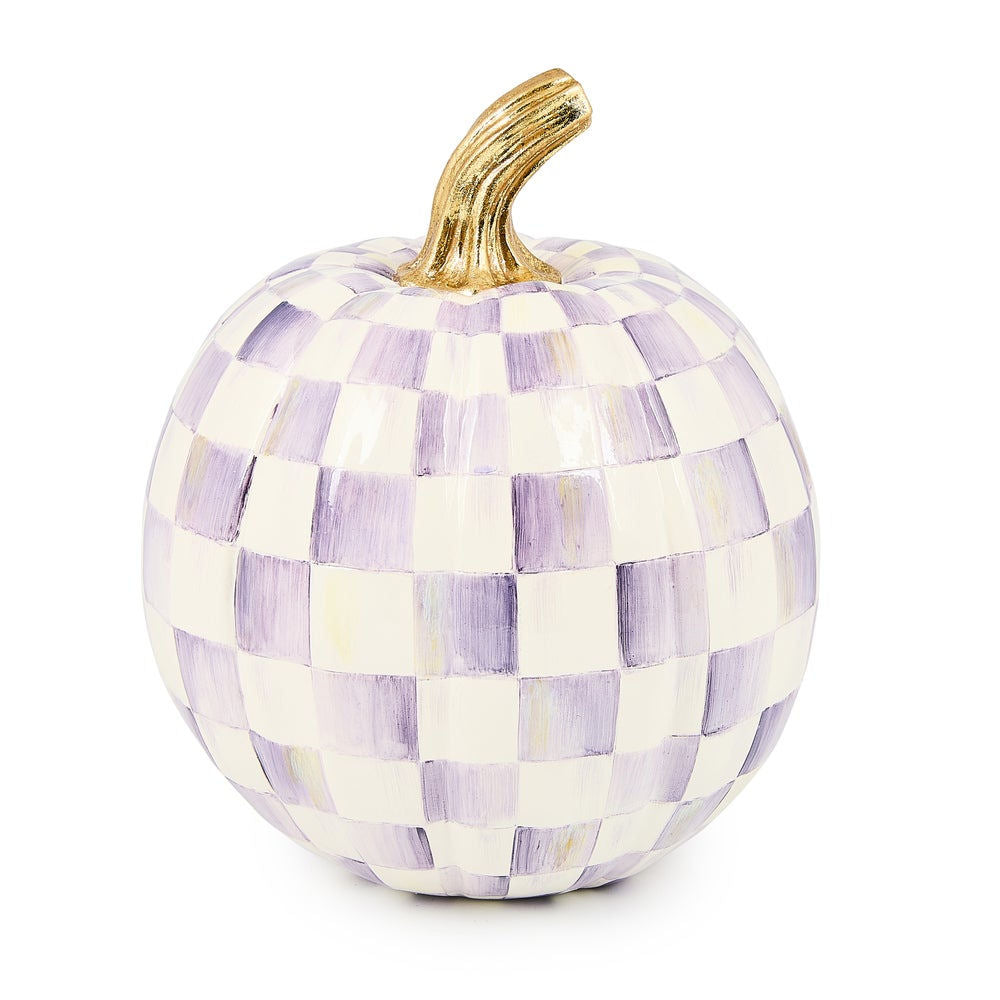 Violet Check Small Pumpkin by MacKenzie-Childs