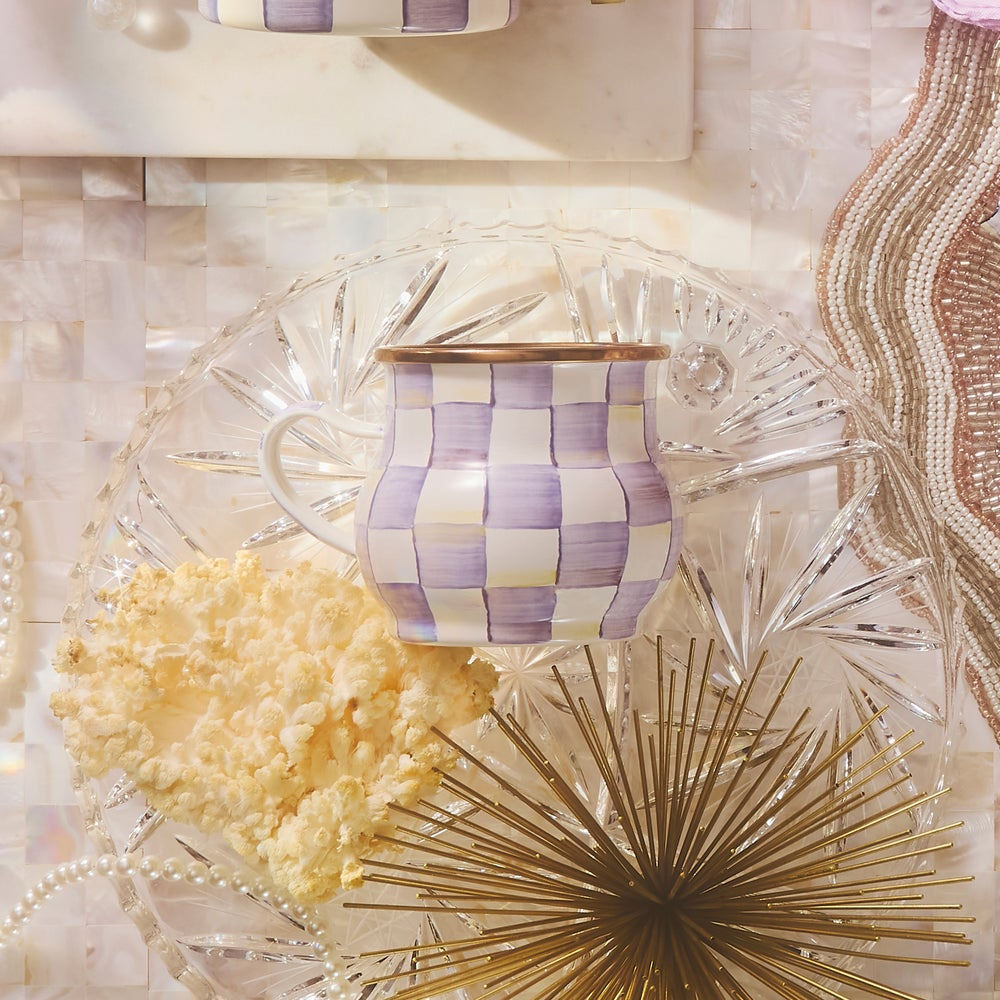 MacKenzie-Childs Violet Check Mug