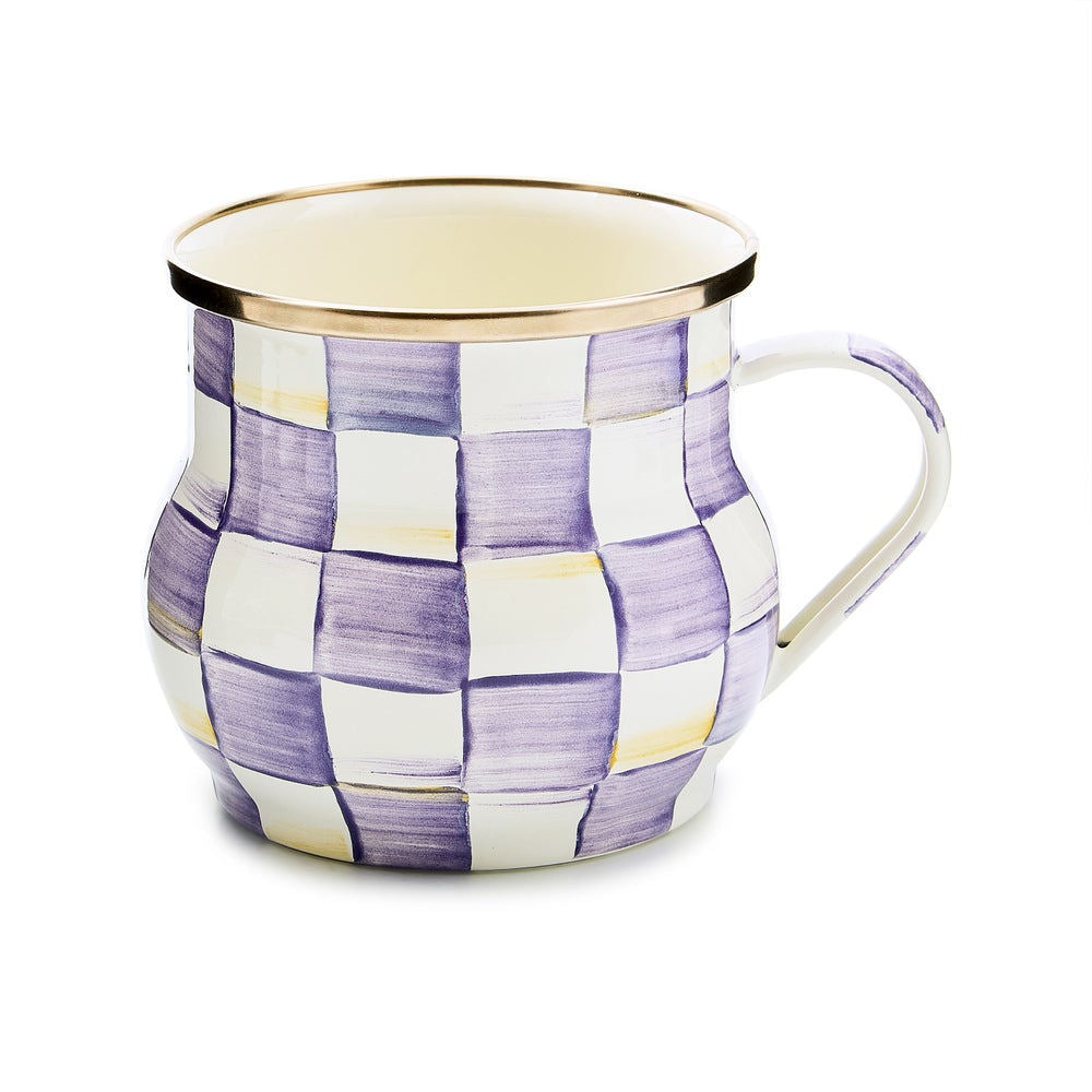 MacKenzie-Childs Violet Check Mug