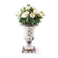 Violet Check Pedestal Urn / Special Order