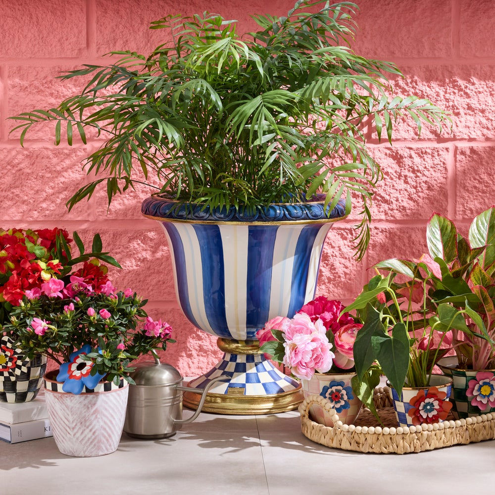 Royal Stripe Urn by MacKenzie-Childs / Special Order