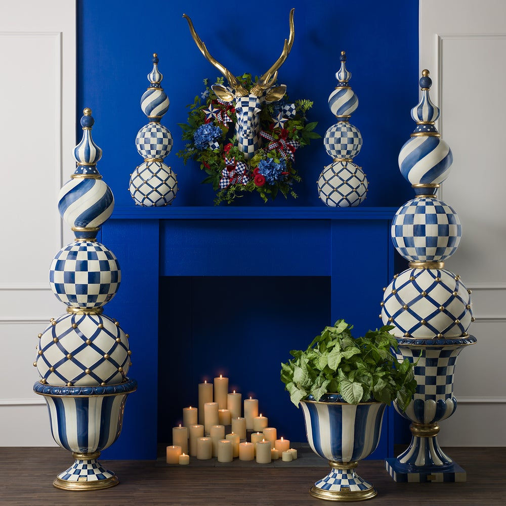 Royal Stripe Urn by MacKenzie-Childs / Special Order