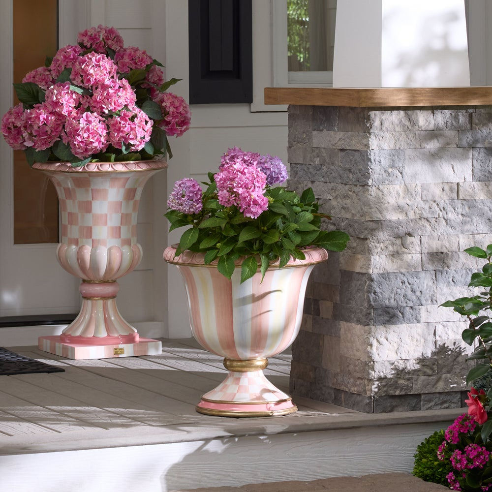 Rosy Stripe Urn by MacKenzie-Childs / Special Order