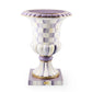 Violet Check Pedestal Urn / Special Order