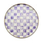 Violet Check Round Tray MacKenzie-Childs