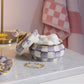 Violet Check Squashed Pot by Mackenzie-Childs