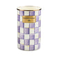 Violet Check Utensil Holder