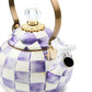 Violet Check Whistling Tea Kettle by MacKenzie-Childs