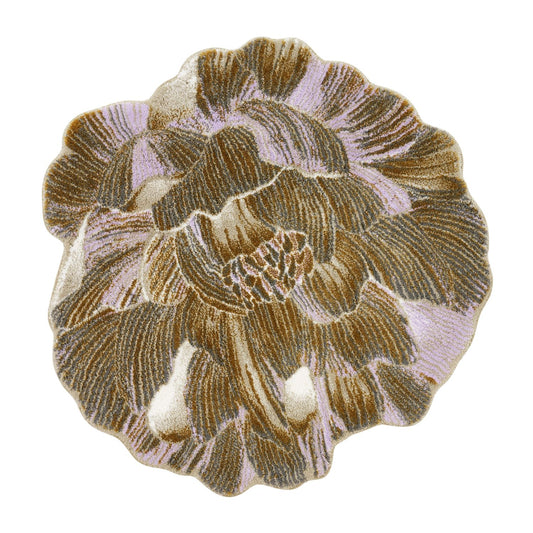 GOLDA Violet & Gold Egyptian Cotton Bathroom Rug  by Abyss & Habidecor