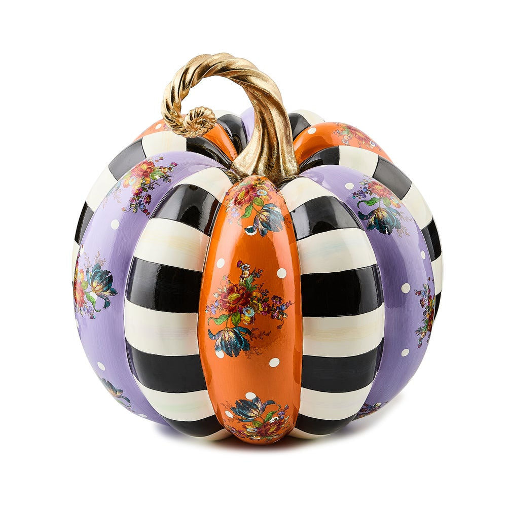 Violet Patchwork Extra Large Pumpkin