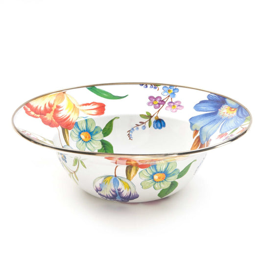 White Flower Market Serving Bowl - 30.48cm - |VESIMI Design|