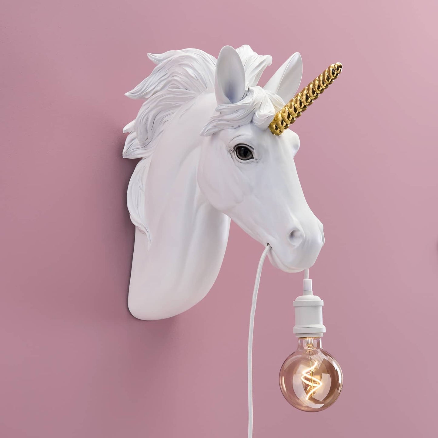 White - Gold Unicorn Elodie Wall Lamp - |VESIMI Design| Luxury Bathrooms and Home Decor