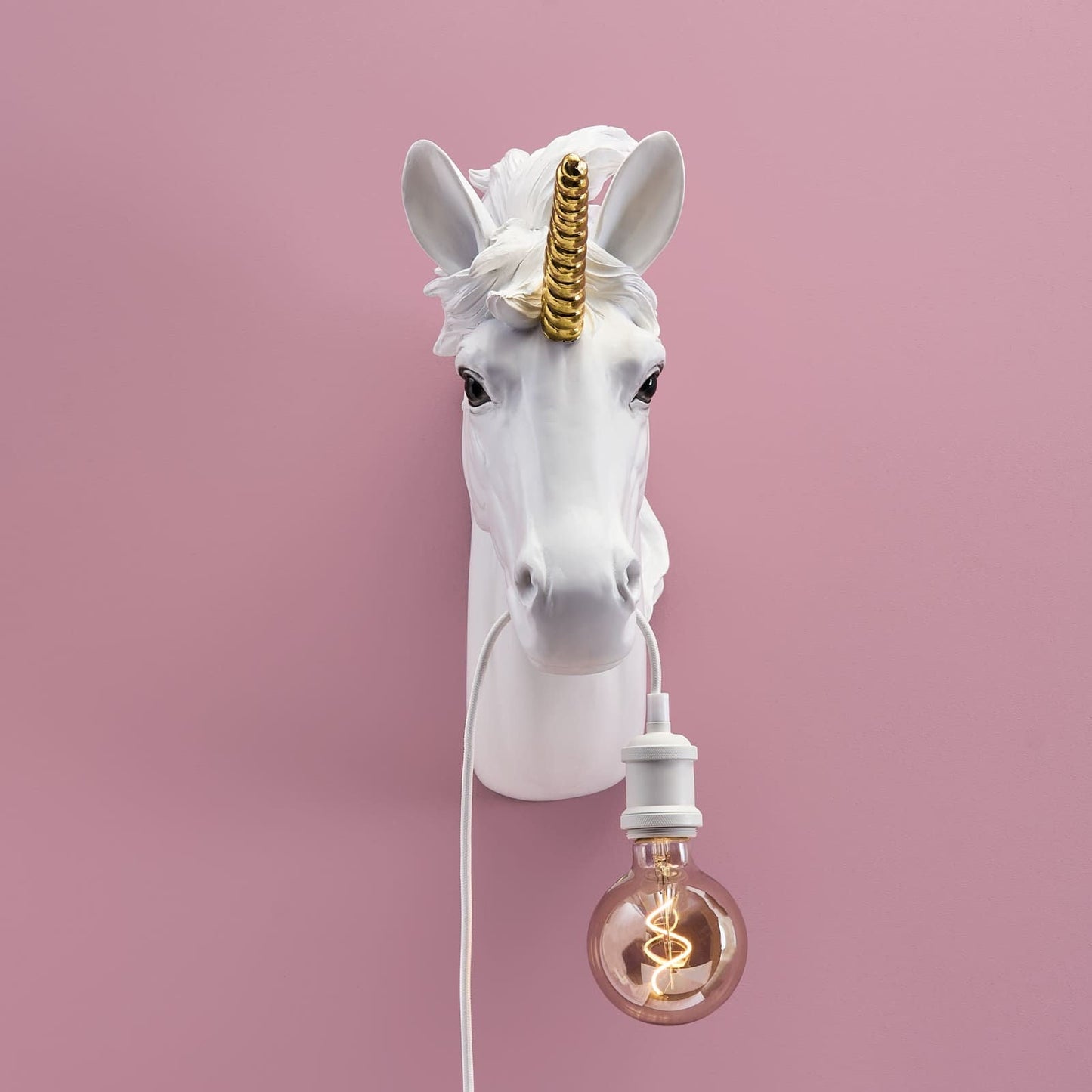 White - Gold Unicorn Elodie Wall Lamp - |VESIMI Design| Luxury Bathrooms and Home Decor