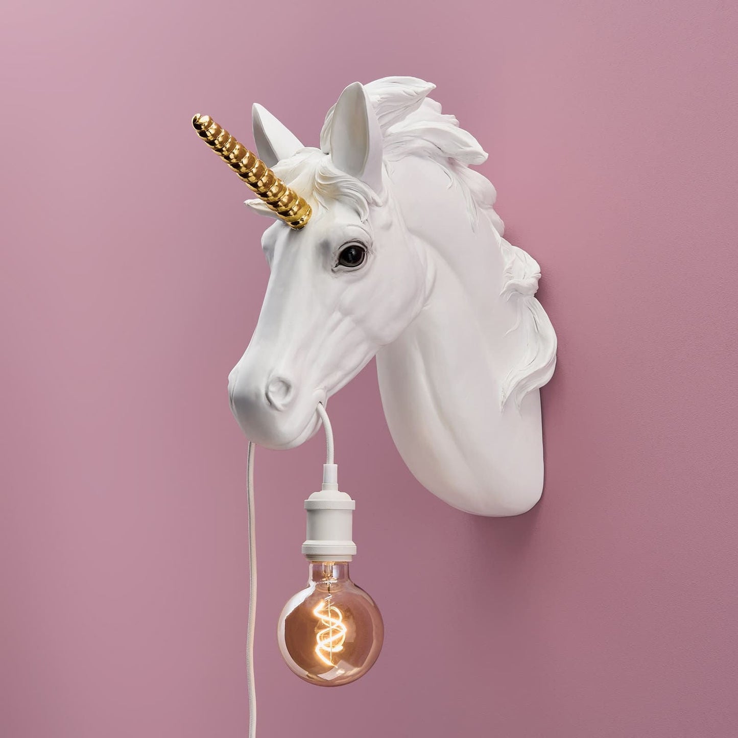 White - Gold Unicorn Elodie Wall Lamp - |VESIMI Design| Luxury Bathrooms and Home Decor