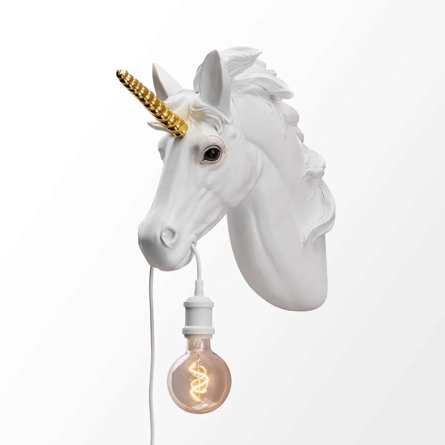 White - Gold Unicorn Elodie Wall Lamp - |VESIMI Design| Luxury Bathrooms and Home Decor