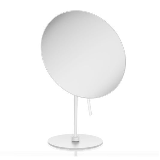 White Matt Cosmetic Mirror 20cm dia, 5x