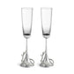 White Orchid Toasting Flute - Set of 2 by Michael Aram