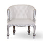 White & Silver Mahogany Heavy Carved Armchair - |VESIMI Design| Luxury Bathrooms and Home Decor