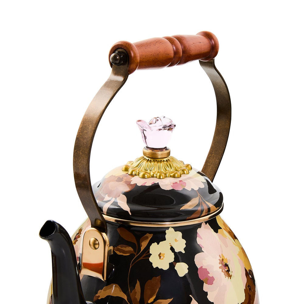 Wild Rose Brown 2 Quart Tea Kettle by MacKenzie-Childs
