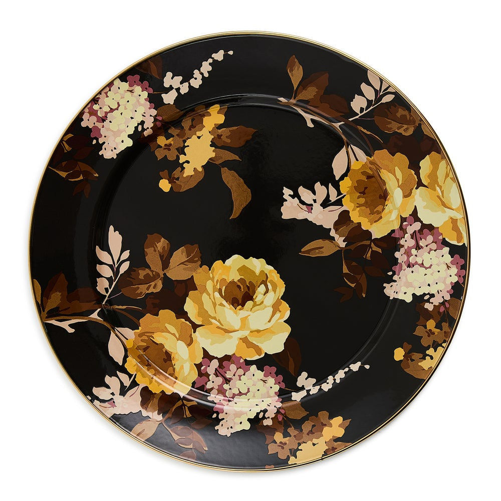 Wild Rose Brown Charger/Plate by MacKenzie-Childs