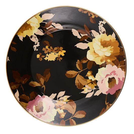 Wild Rose Brown Dinner Plate by MacKenzie-Childs